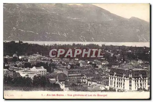 Cartes postales Aix les Bains Vue generale et Lac du Bourget