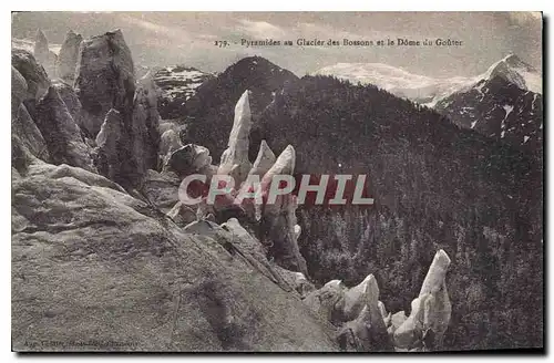 Ansichtskarte AK Pyramides au Glacier des Bossons et le Dome du Gouter