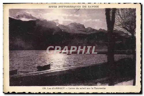 Ansichtskarte AK Sites Pittoresques de Savoie Lac d'Annecy Lever de soleil sur la Tournette