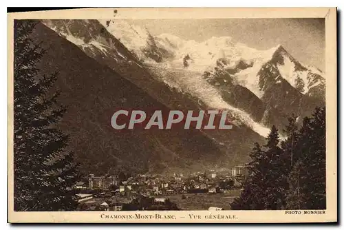 Cartes postales Chamonix Mont blanc Vue generale