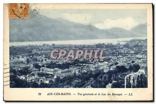 Cartes postales Aix les Bains Vue generale et le Lac du Bourget