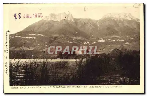 Ansichtskarte AK Lac d'Annecy Le Chateau de Duingt et les Dents de Lanfon