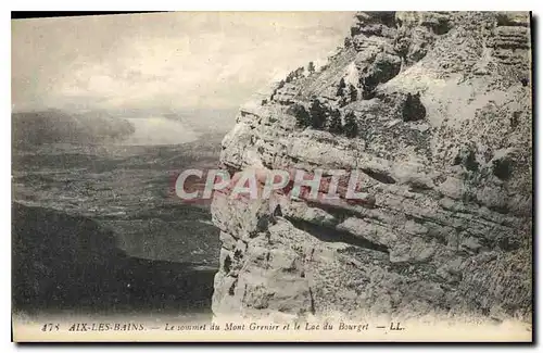 Cartes postales Aix les Bains Le sommet du Mont Grenier et le Lac du Bourget