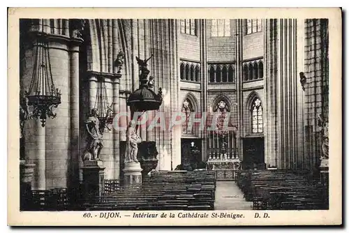 Cartes postales Dijon Interieur de la Cathedrale St Benigne
