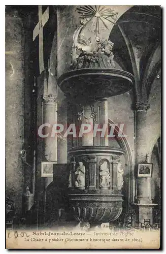 Cartes postales Saint Jean de Losne Interieur de l'Eglise La Chaire a Precher