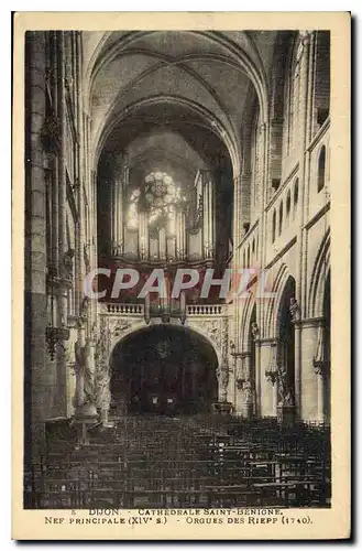 Ansichtskarte AK Dijon Cathedrale Saint Benigne Nef Principale Orgues des Riepp