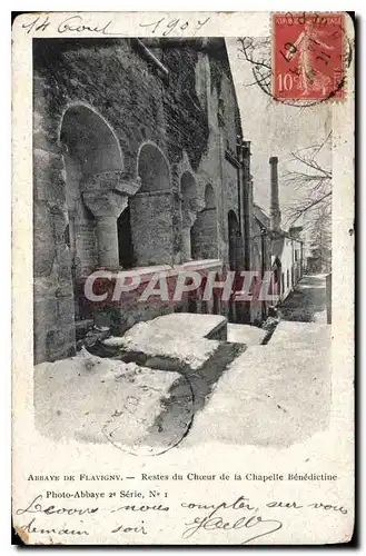 Ansichtskarte AK Abbaye de Flavigny Restes du Choeur de la Chapelle Benedictine