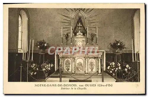 Cartes postales Notre Dame de Domois par Ouges Cote d'Or Interieur de la Chapelle