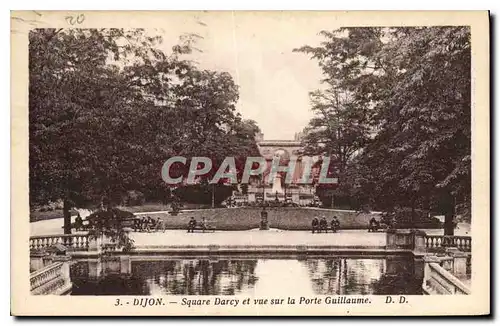 Cartes postales Dijon Square Darcy et vue sur la Porte Guillaume