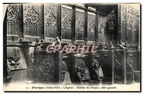 Cartes postales Flavigny Cote d'Or L'Eglise Stalles du Choeur cote gauche