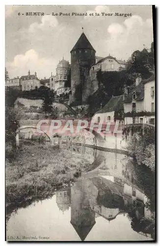 Ansichtskarte AK Semur Le Pont Pinard et la Tour Margot