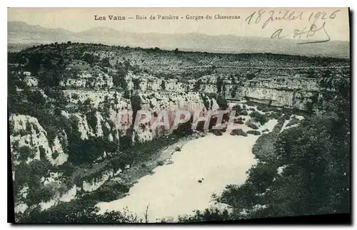 Cartes postales Les Vans Bois de Parolive Gorges du Chassezac