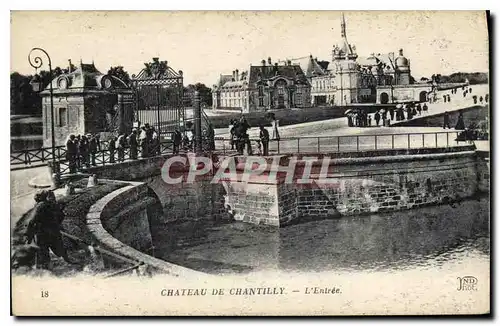 Cartes postales Chateau de Chantilly L'Entree