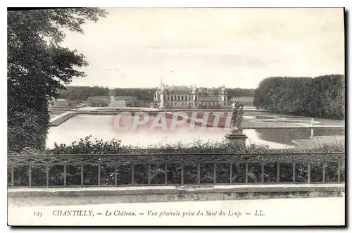 Cartes postales Chantilly Le Chateau Vue generale prise du Saut du Loup