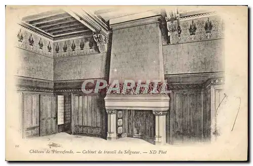 Cartes postales Chateau de Pierrefonds Cabinet de travail du Seigneur