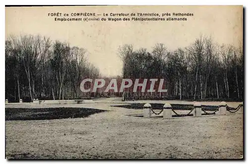 Ansichtskarte AK Foret de Compiegne Le Carrefour de l'Armistice