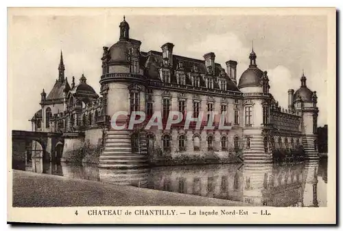 Cartes postales Chateau de Chantilly La Facade Nord Est