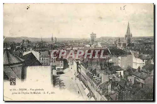 Ansichtskarte AK Dijon Vue generale prise de l'Eglise St Michel