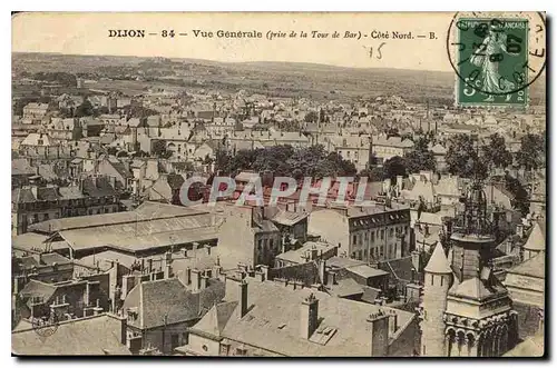 Cartes postales Dijon Vue generale prise de la Tour de Bar Cote Nord