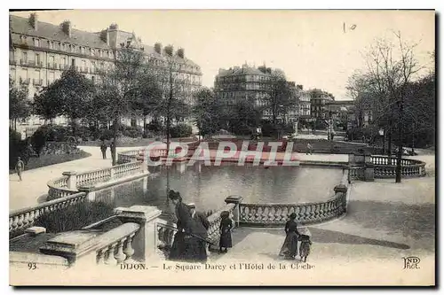 Ansichtskarte AK Dijon Le Square Darcy et l'Hotel de la Cloche