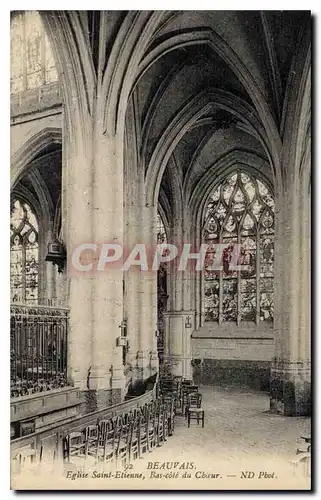 Cartes postales Beauvais Eglise Saint Etienne Bas cote du Choeur