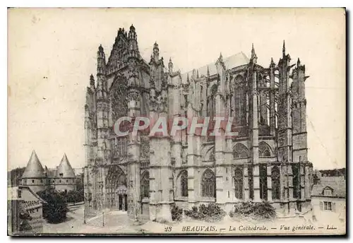 Cartes postales Beauvais La Cathedrale Vue generale