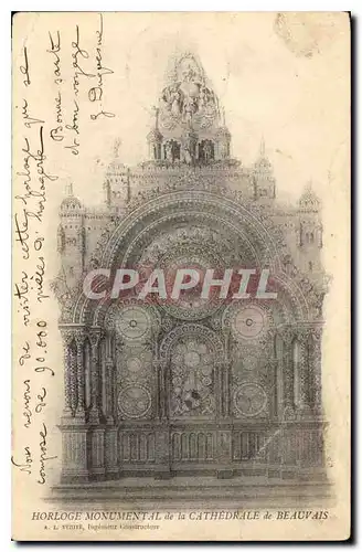 Cartes postales Horloge Monumental de la Cathedrale de Beauvais