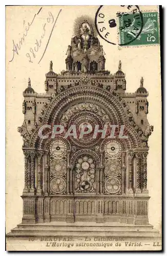 Cartes postales Beauvais La Cathedrale L'Horloge astronomique de Verite