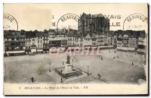 Cartes postales Beauvais La Place de l'Hotel de Ville