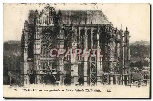 Ansichtskarte AK Beauvais Vue Generale La Cathedrale