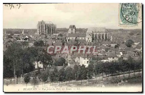 Cartes postales Beauvais Vue prise du Parc des Eaux