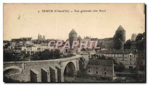 Cartes postales Semur Cote d'Or Vue generale Cote Nord