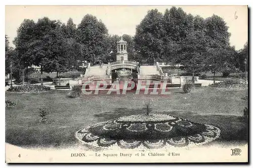 Cartes postales Dijon Le Square Darcy et le Chateau d'Eau