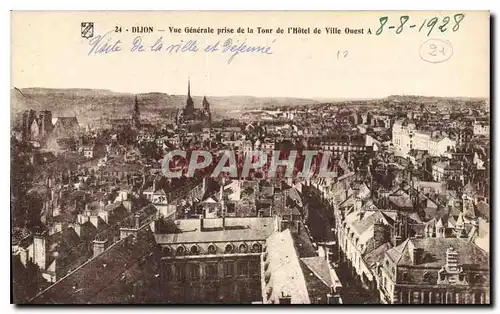 Ansichtskarte AK Dijon Vue Generale prise de la Tour de l'Hotel de Ville Ouest