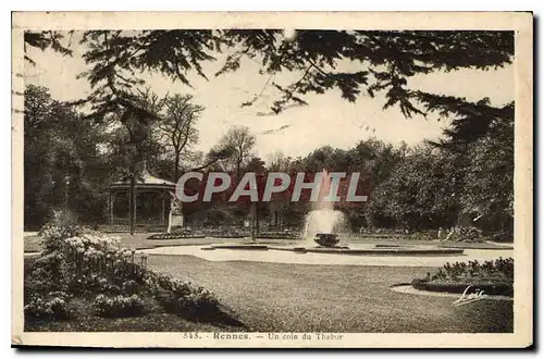 Cartes postales Rennes Un coin du Thabor