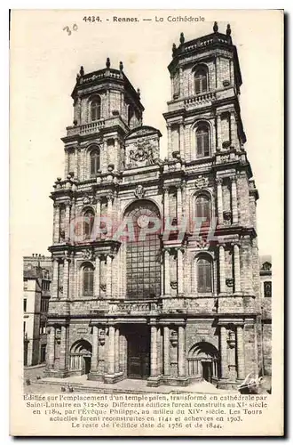 Cartes postales Rennes La Cathedrale