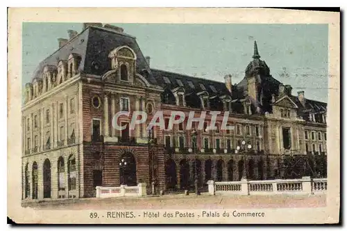 Cartes postales Rennes Hotel des Postes Palais du Commerce