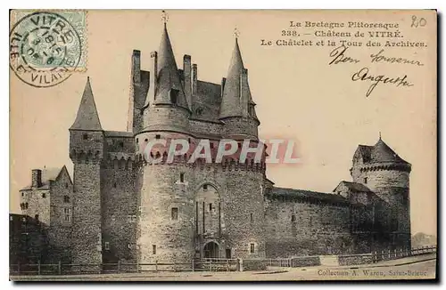 Ansichtskarte AK Chateau de Vitre Le Chatelet et la Tour des Archives