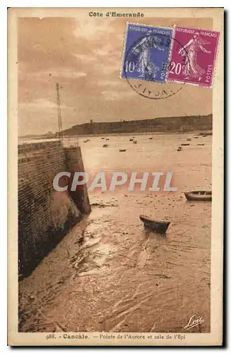 Cartes postales Cancale Pointee de l'Aurore et cale de l'Epi