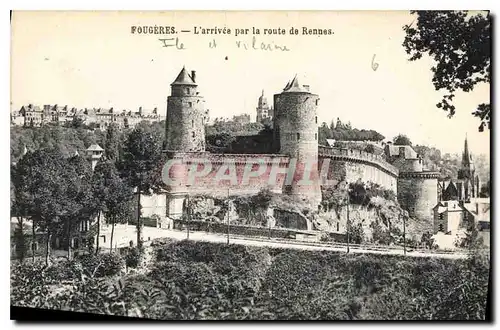 Cartes postales Fougeres L'Arrivee par la Route de Rennes