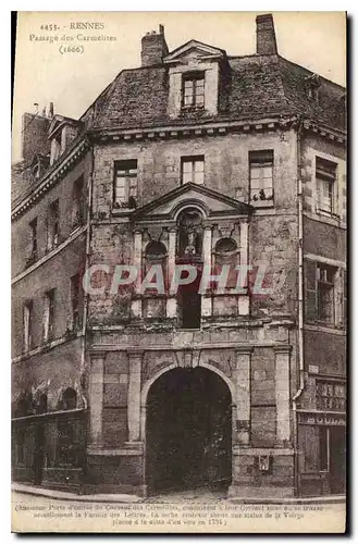 Cartes postales Rennes Passage des Carmelites