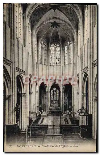 Cartes postales Montereau L'interieur de l'Eglise