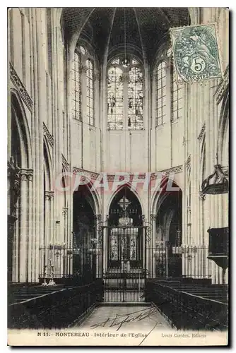 Cartes postales Montereau Interieur de l'Eglise