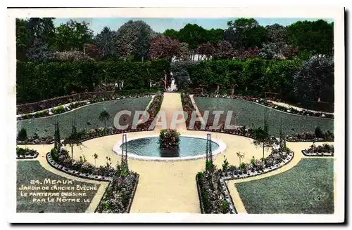 Cartes postales Meaux Jardin de L'Ancien Eveche le Parterre Dessine Par le Norte