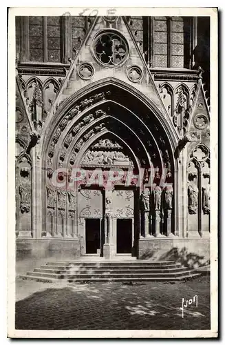 Ansichtskarte AK Meaux S et M La Cathedrale La Porte aux Lions