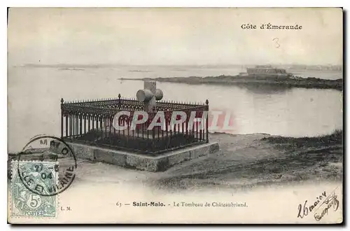 Cartes postales Saint Malo Le Tombeau de Chateaubrianrd