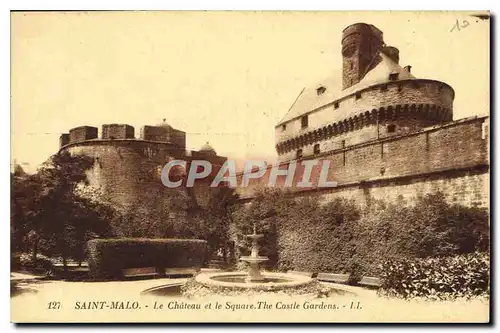 Cartes postales Saint Malo Le Chateau et le Square