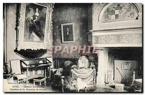 Cartes postales Vitre Chateau des Roches Chambre de la Marquise de Sevigne