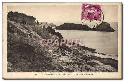 Ansichtskarte AK Cancale Le Rocher et la Pointe de la Chaine