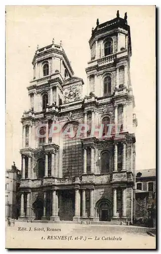 Cartes postales Rennes La Cathedrale